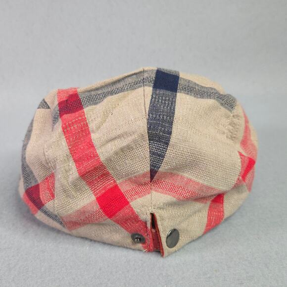 Plaid Newsboy Cap Adjustable Lightweight Flat Cap Cabbie Hat - Picture 4 of 9